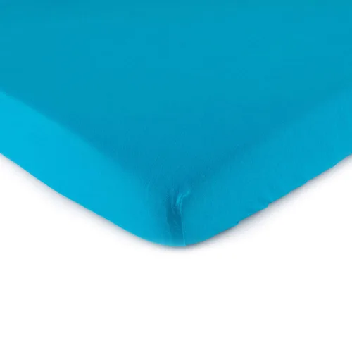 sheetworld Fitted Pack N Play (Graco cuadrado corralito Hoja de) – turquesa de tela de Jersey – fabricado en EE. UU.