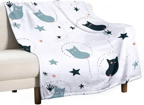 Miniatura 19 de Manta suave de piel sintética de búho, manta de regazo de franela de bosque Trippy para sofá, sofá o cama, manta de felpa mullida y esponjosa