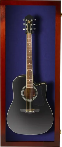 Miniatura 14 de PENNZONI Vitrina de guitarra acústica - Estuche acrílico para guitarra acústica - Soporte de pared para guitarra hecha de marco de madera dura