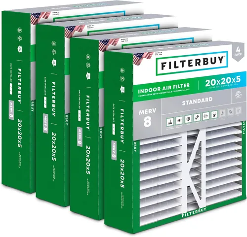 Miniatura 20 de Filterbuy Filtro de aire MERV 8 Essential Dust & Allergy Defense de 10 x 17 x 2 pulgadas (paquete de 4), filtros exteriores plisados electrostáticos