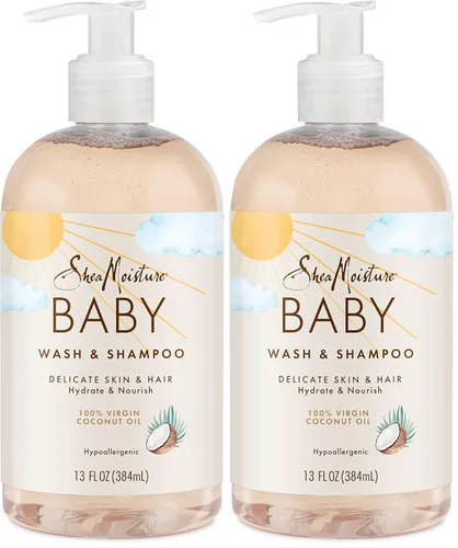 Miniatura 7 de SheaMoisture - Lavado y champú para bebé 100% aceite de coco virgen con aceite de coco, 13 onzas