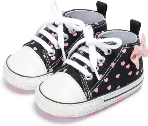 Miniatura 16 de KIDSUN zapatos deportivos altos hasta el tobillo para bebés, niños y niñas con suela antideslizante, suaves, para recién nacidos, zapatos