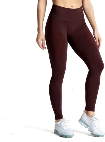 Miniatura 6 de Aoxjox Leggings de entrenamiento sin costuras para mujer, con contorno de sonrisa, cintura alta, pantalones de yoga para gimnasio