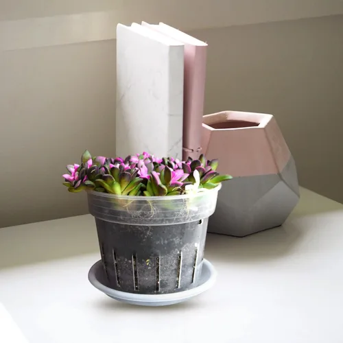 Miniatura 8 de Macetas colgantes de interior, maceta flexible para guardería, maceta de plástico con agujeros de drenaje y platillo desmontable, macetas