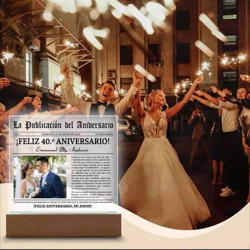 Miniatura 6 de Lámpara Con Foto Personalizada, Regalos Para Bodas Personalizadas 40 Años, Regalos De Navidad Para Mujeres Baratos, Regalos 40 Aniversario Para