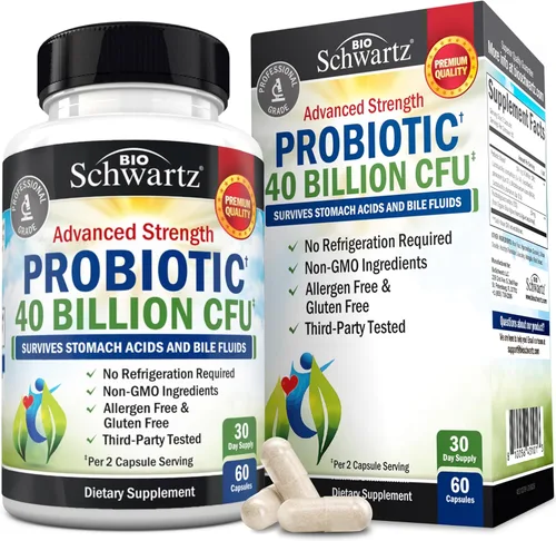 Miniatura 11 de Probiótico 65 mil millones - Probióticos con prebióticos para mujeres y hombres - Cápsulas de salud digestiva Lactobacillus Acidophilus - Tecnología