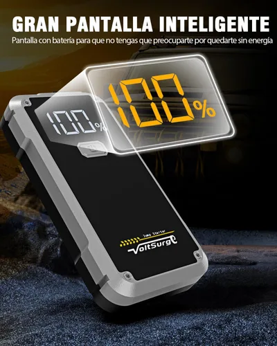 Miniatura 3 de Arrancador de coche de 6000 A, arrancador de batería portátil de 12 V para motores de gasolina de hasta 7.0 L y 5.5 L diésel, cargador de batería
