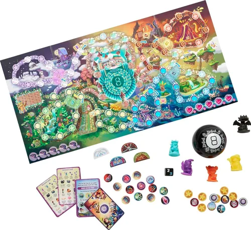 Miniatura 6 de Mattel Games Magic 8 Ball Magical Encounters Juego de mesa para niños y familias, juego de jugador cooperativo con bola mágica real de 8