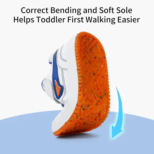 Miniatura 2 de Dr Kong Boys Girls Skate Shoes for ToddlerLittle Kid Sneakers Athletic Anti-Slip Hook & Loop Healthy Shoes
