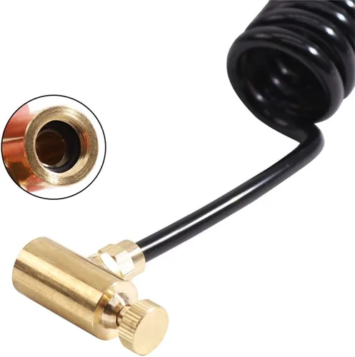 Miniatura 5 de Manguera de bobina remota universal Paintball Sistemas de llenado y carga de CO2 con adaptador de Airsoft para botes de botellas de gas verdes