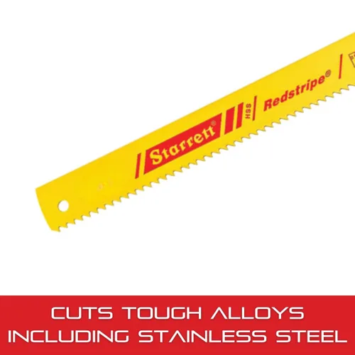 Miniatura 3 de Starrett Redstripe - Hoja de sierra para metales de acero sólido de alta velocidad, ideal para contratistas y comerciantes, grosor de 0.050
