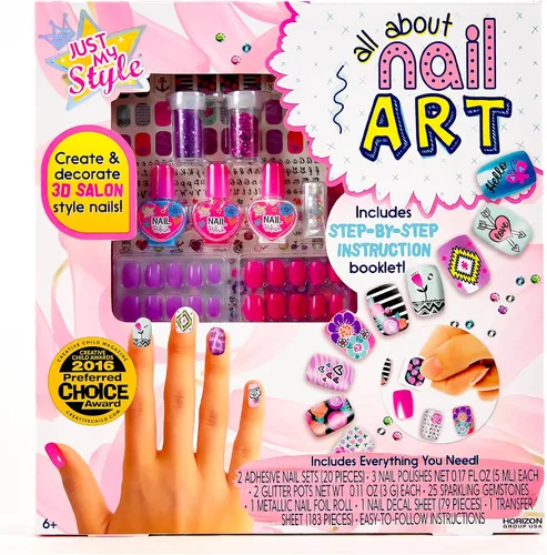 Miniatura 9 de Just My Style Arte de uñas de unicornio arcoíris, juego de esmalte de uñas para niños, kit de uñas de unicornio, gran actividad para fiesta