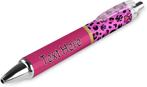Miniatura 13 de Bolígrafos personalizados con estampado de leopardo negro y azul con punta de lápiz capacitivo, bolígrafos grabados personalizados con nombre