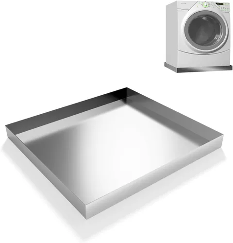 Miniatura 8 de Bandeja para Lavadora - 32" x 30" x 2.5" Acero Inoxidable 304 de Servicio Pesado, Bandeja de Lavadora, Bandeja para Lavadora, Bandeja de Drenaje
