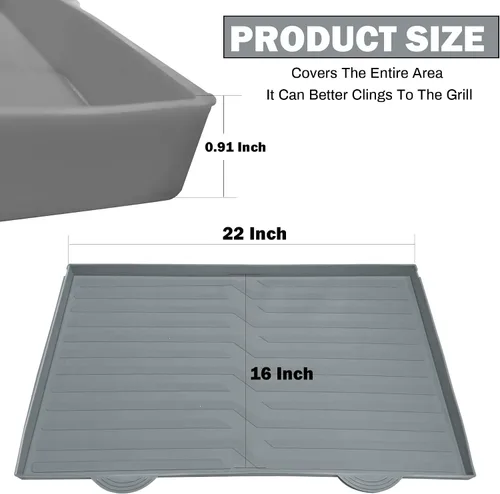 Miniatura 5 de Tapete de silicona para plancha Blackstone, resistente de grado alimenticio, protege la plancha de roedores, insectos, desechos y óxido, cubierta