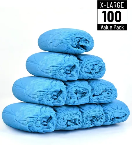 Miniatura 2 de Buself XL 100 unidades de fundas desechables para zapatos, antideslizantes, fundas premium para botas de tela, resistentes al deslizamiento