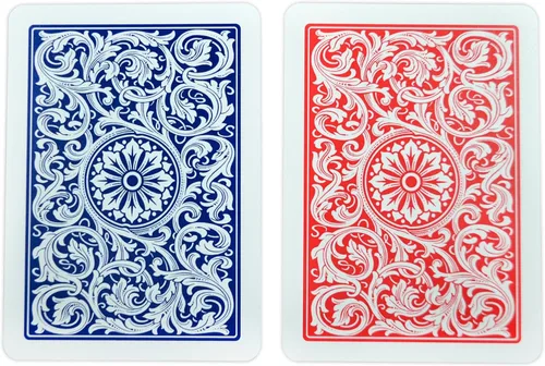Miniatura 3 de Copag 1546 Design - Juego de cartas 100% de plástico, tamaño de póquer (estándar) rojo/azul (índice jumbo, 1 juego)