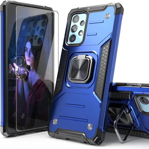 Miniatura 13 de Funda para Galaxy A52 5G con protector de pantalla, a prueba de caídas, ajuste delgado, con soporte para automóvil, funda protectora ligera