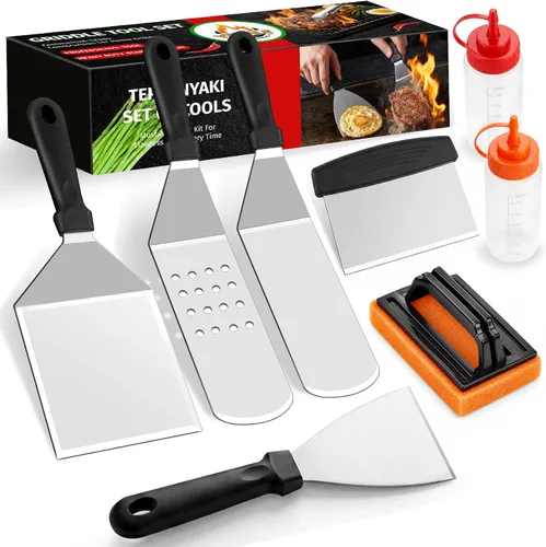 Kit de accesorios para plancha, juego de 144 piezas de herramientas para plancha y parrilla para Blackstone y Camp Chef, juego profesional de