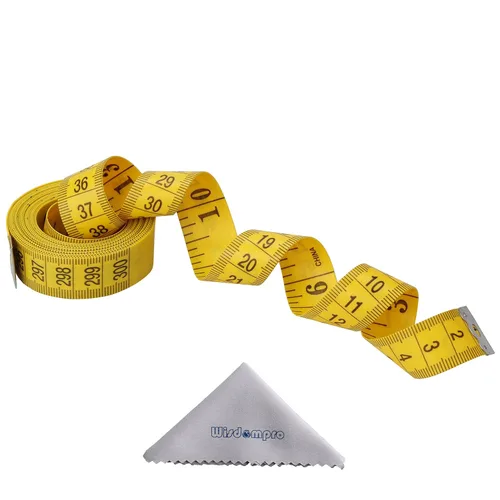 Wisdompro Cinta métrica suave de 120 pulgadas para coser tela a medida, medida del cuerpo, indexada en unidades métricas y estándar, práctica regla