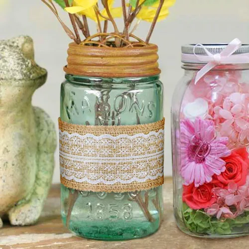 Miniatura 5 de DECORA 10 yardas de cinta de arpillera natural con lazo para moño, 2 pulgadas de ancho 2.0 in