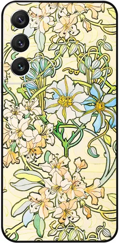 Miniatura 134 de Berkin Arts Funda compatible con Samsung Galaxy S22 Ultra, funda de silicona Art Nouveau Floral Flower (Clematis by Alphonse Mucha)