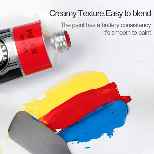 Miniatura 2 de LIGHTWISH Pintura al óleo, 21 colores al óleo vibrantes, tubos grandes de 1.7 onzas líquidas, pintura a base de aceite para pintura en lienzo