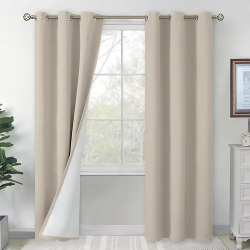 Miniatura 10 de BGment Cortinas opacas cortas de 30 pulgadas de largo, 2 paneles de cortinas 100% de oscurecimiento de la habitación para ventanas pequeñas