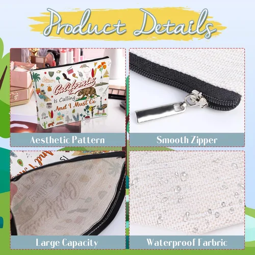 Miniatura 5 de Artículos de viaje esenciales Recuerdos Regalos - Bolsas de maquillaje, neceser de cosméticos y artículos de aseo de regalo para mujeres, niñas