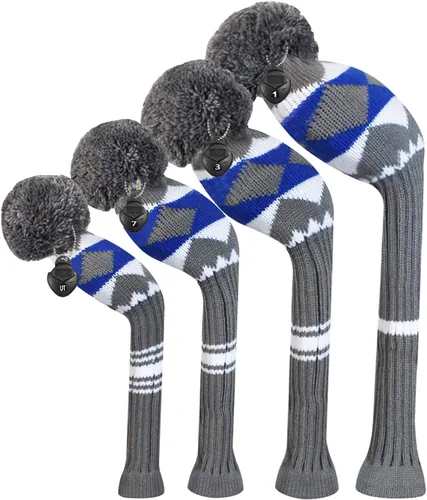 Miniatura 14 de Scott Edward Knit Wood Golf Club Head Covers 4 Pieces Knitted Item Fit Over Well Driver Wood(460cc) Fairway Wood and Hybrid(UT)