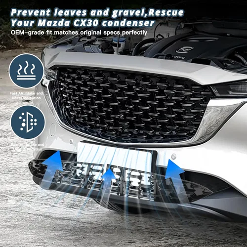 Miniatura 2 de (2 unidades/juegos) CX5 - Insertos de malla para parrilla frontal Mazda CX-5 KF Accesorios ABS Material Protector de rejilla frontal compatible