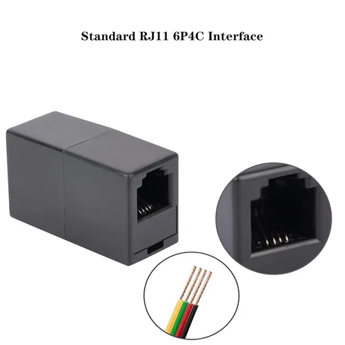 Miniatura 4 de LanSenSu Acoplador RJ11, acoplador recto en línea para teléfono, RJ11 6P4C, conector Keystone en línea hembra a hembra, adaptador de extensión