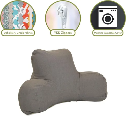 Miniatura 2 de Majestic Home Goods Wales - Almohada de lectura, color gris