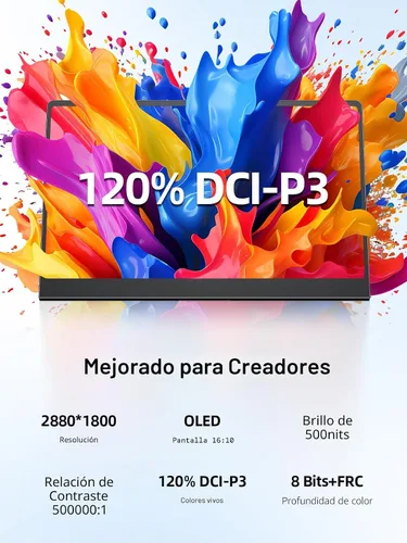 Miniatura 5 de UPERFECT Monitor portátil OLED con pantalla táctil de 14 pulgadas, 3K 2880 x 1800 120Hz Monitor portátil para juegos de 0.1 ms, 500 liendres