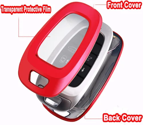 Miniatura 4 de Funda para llavero para Hyundai Sonata, Santa Fe Tucson, soporte remoto de TPU suave, protector de piel, chaqueta, accesorios de manga de entrada