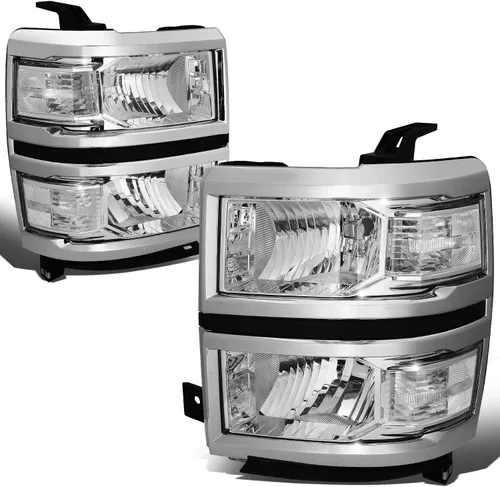 Miniatura 8 de DNA MOTORING HL-OH-CSIL14-BK-AM Faros delanteros negros y ámbar compatibles con Silverado 1500 2014-2015