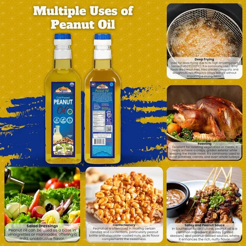 Miniatura 6 de Rani Aceite de maní 16.9 onzas (16.9 fl oz) prensado en frío 100% natural Sin OMG Kosher Vegano Sin gluten