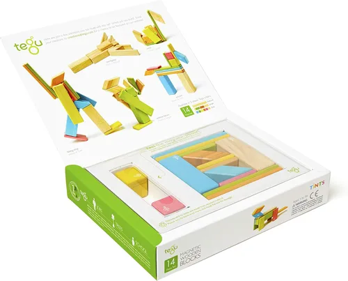 Miniatura 3 de Juego de bloques magnéticos de 14 piezas Tegu, sets de 14 piezas, Tints