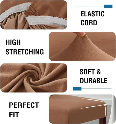 Miniatura 4 de H.VERSAILTEX Funda para taburete de bar 100% impermeable, elástica, funda para taburete de mostrador, funda para silla de pub, para comedor