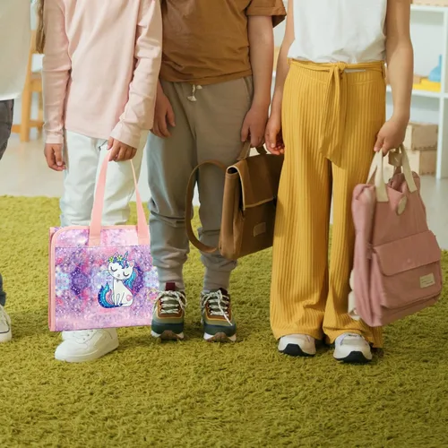 Miniatura 7 de JIANYA Bolsa de almacenamiento para muñecas, exhibición de juguetes, organizador de almacenamiento de transporte, vista clara, compatible con todas