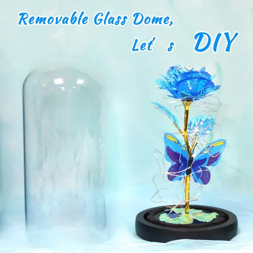 Miniatura 3 de Regalos de Cumpleaños de Rosa Flor de Mariposa Azul - Regalos para Mujeres para Ella Día de San Valentín Día de las Madres Aniversario Navidad