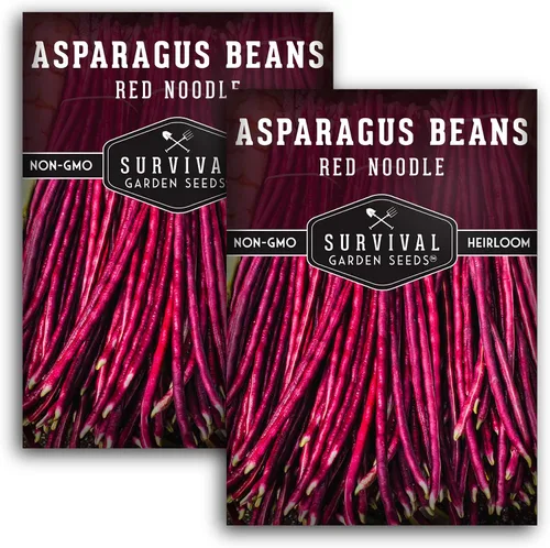 Miniatura 9 de Yardlong - Semillas de frijoles para plantar, semillas de frijoles espárragos de fideos rojos, vainas rojas extralargas en vides trepadoras amantes