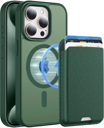 Miniatura 21 de Funda magnética para iPhone 12 Pro Max, cartera magnética desmontable con soporte para tarjetas, [compatible con MagSafe] grado militar, a prueba