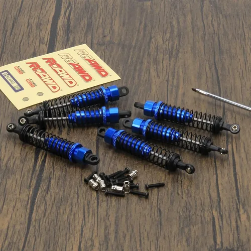 Miniatura 6 de RCAWD Amortiguador para mejoras LAEGENDARY 1/10, piezas de aluminio de 3.150 in, amortiguador de choques RC delantero y trasero, 6 unidades, azul
