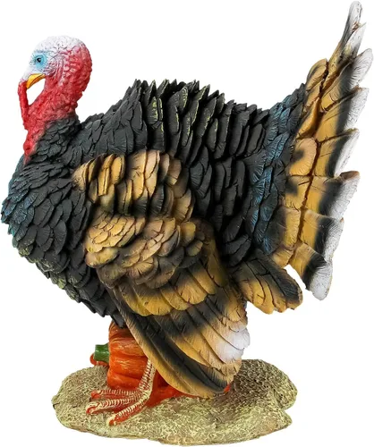Miniatura 3 de Design Toscano QM2373100 Estatua de Pavo Norteamericano, a todo color, Pequeña
