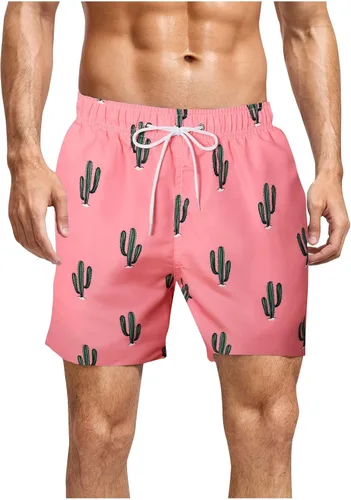 Yuzhih Pantalones de verano con cordón para hombre, pantalones cortos de secado rápido, pantalones cortos ligeros de gran tamaño
