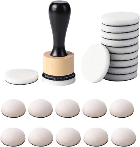Miniatura 18 de Juego de 129 mini herramientas de mezcla de tinta, incluye 3 mini herramientas de mezcla de tinta y 86 almohadillas de espuma de repuesto, 40 discos