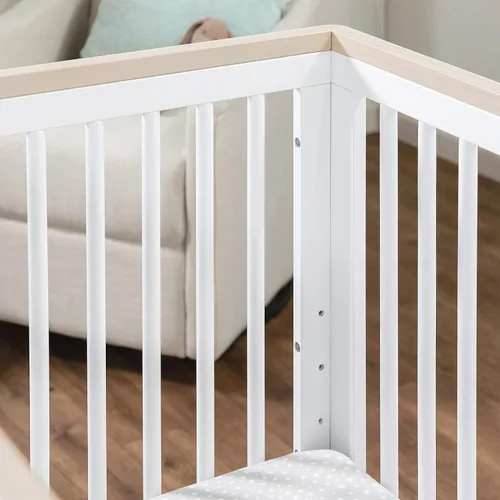 Miniatura 10 de Babyletto Scoot 3 en 1 cuna convertible con kit de conversión de cama infantil, Cuna Blanco y natural.