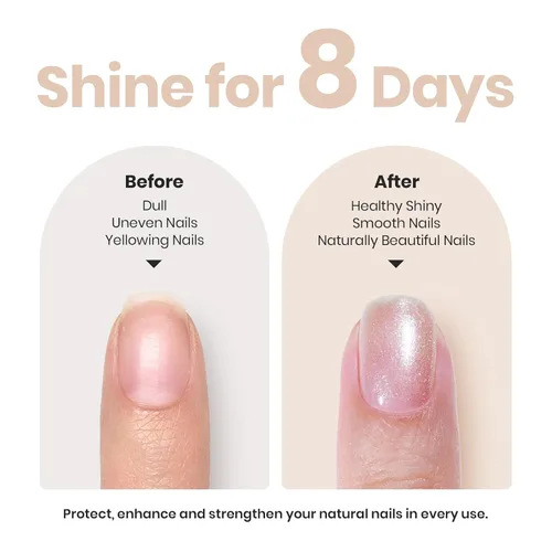 Miniatura 6 de Beetles Pearl - Esmalte de uñas natural iluminador, corrector de uñas de secado rápido, fortalecedor de uñas y tratamiento de crecimiento para uñas