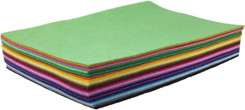 Miniatura 3 de 42 hojas de fieltro 4 x 4 pulgadas con colores surtidos y 1 mm de grosor para artesanías y manualidades